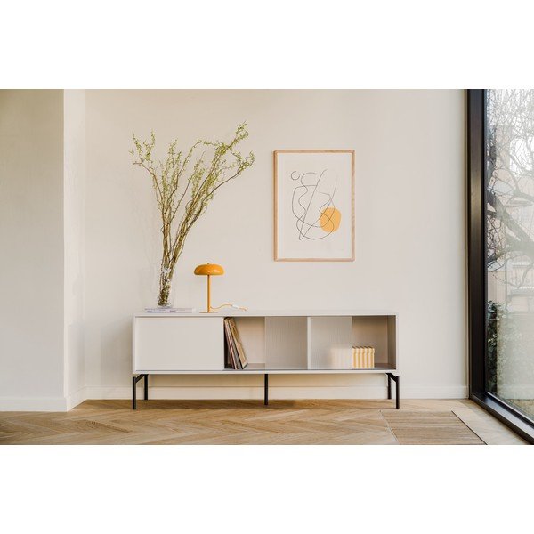 Sivobéžový TV stolík 160x60x42 cm Met – noo.ma-image-1