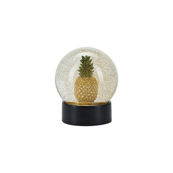 Snežítko s trblietkami v zlatej farbe s LED osvetlením Miss Etoile, Pineapple