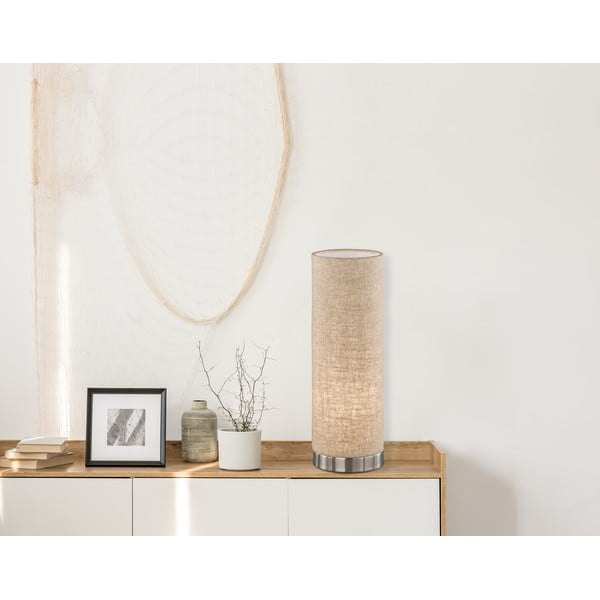Béžová stolová lampa s textilným tienidlom (výška  35 cm) Thor – Fischer & Honsel-image-2