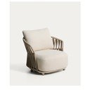 Krémovobiele/taupe polstrované záhradné kreslo Osani – Kave Home