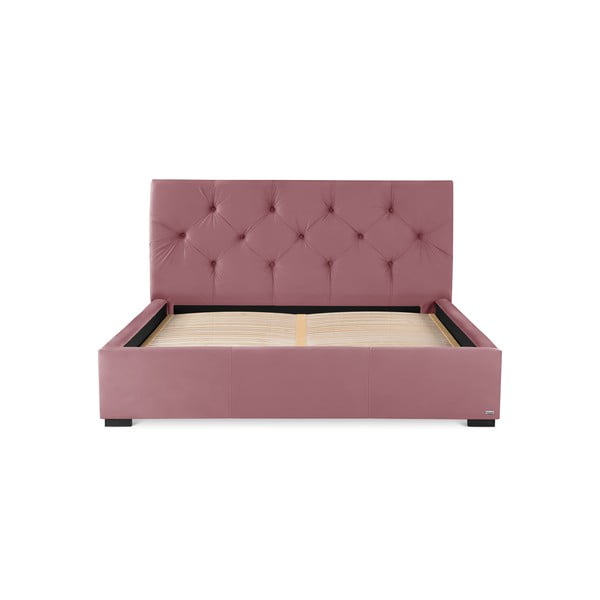 Ružová dvojlôžková posteľ s úložným priestorom Guy Laroche Home Fantasy, 160 × 200 cm