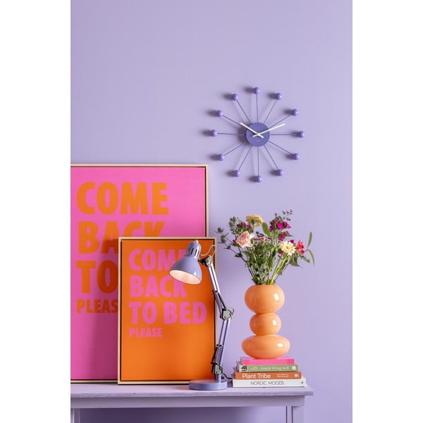 Fialová stolová lampa s kovovým tienidlom (výška 52 cm) Funky Hobby – Leitmotiv-image-1