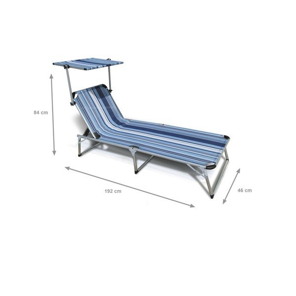 Modré zahradné ležadlo Crido Consulting Sunbed-image-1