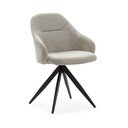 Svetlosivé čalúnené jedálenské kreslá v súprave s podrúčkami 2 ks Tamara – Marckeric