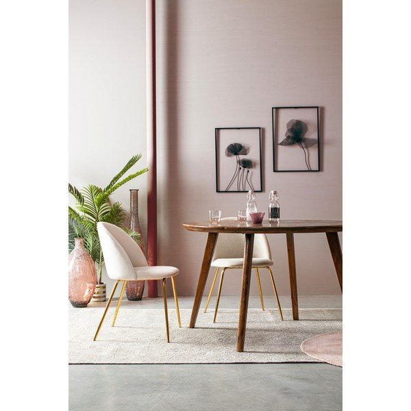 Okrúhly jedálenský stôl z mangového dreva ø 120 cm Sylvester – Bizzotto-image-3