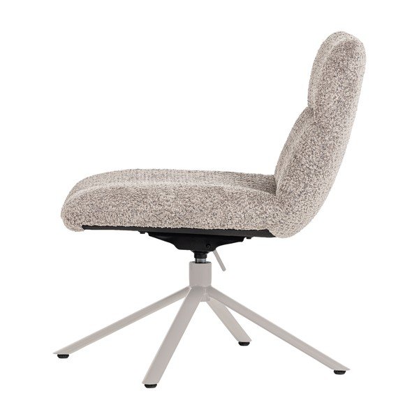 Svetlosivé otočné kreslo z textílie buklé Soren – WOOOD-image-3