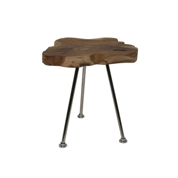 Odkladací stolík z teakového dreva HSM Collection, ⌀ 40 cm