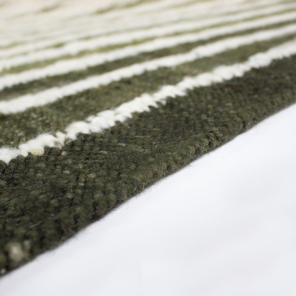 Zelený ručne tkaný koberec s prímesou vlny 140x200 cm Boucle Frame – Flair Rugs-image-2