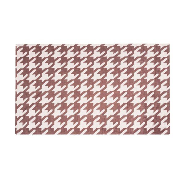 Vysokoodolný kuchynský koberec Pied de Poule Brown, 130x190 cm-image-2