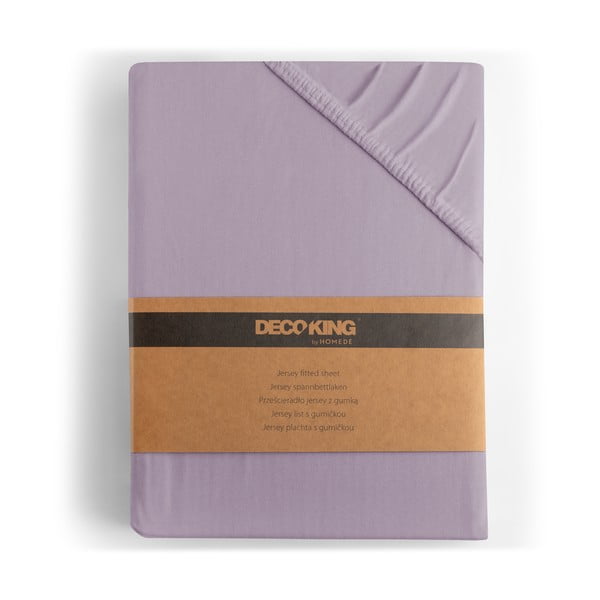 Napínacia plachta jersey v levanduľovej farbe 200x200 cm Amber – Restilo-image-4