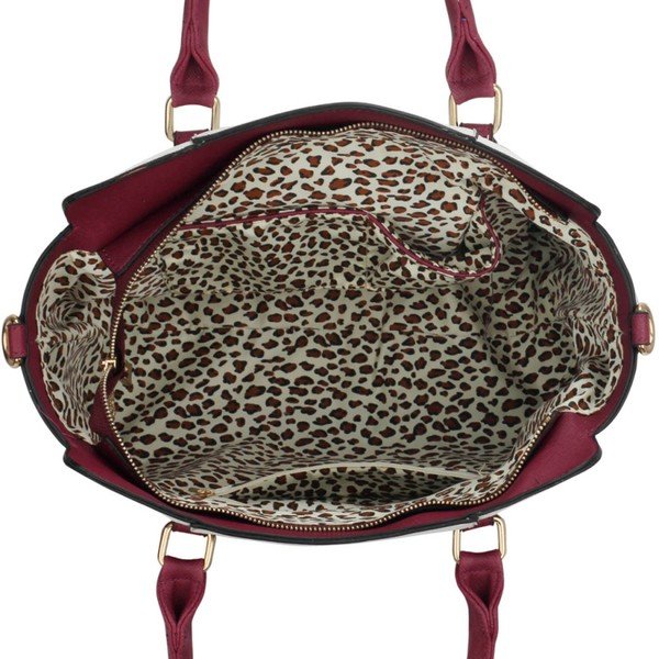 Kabelka L&S Bella Burgundy & White-image-3