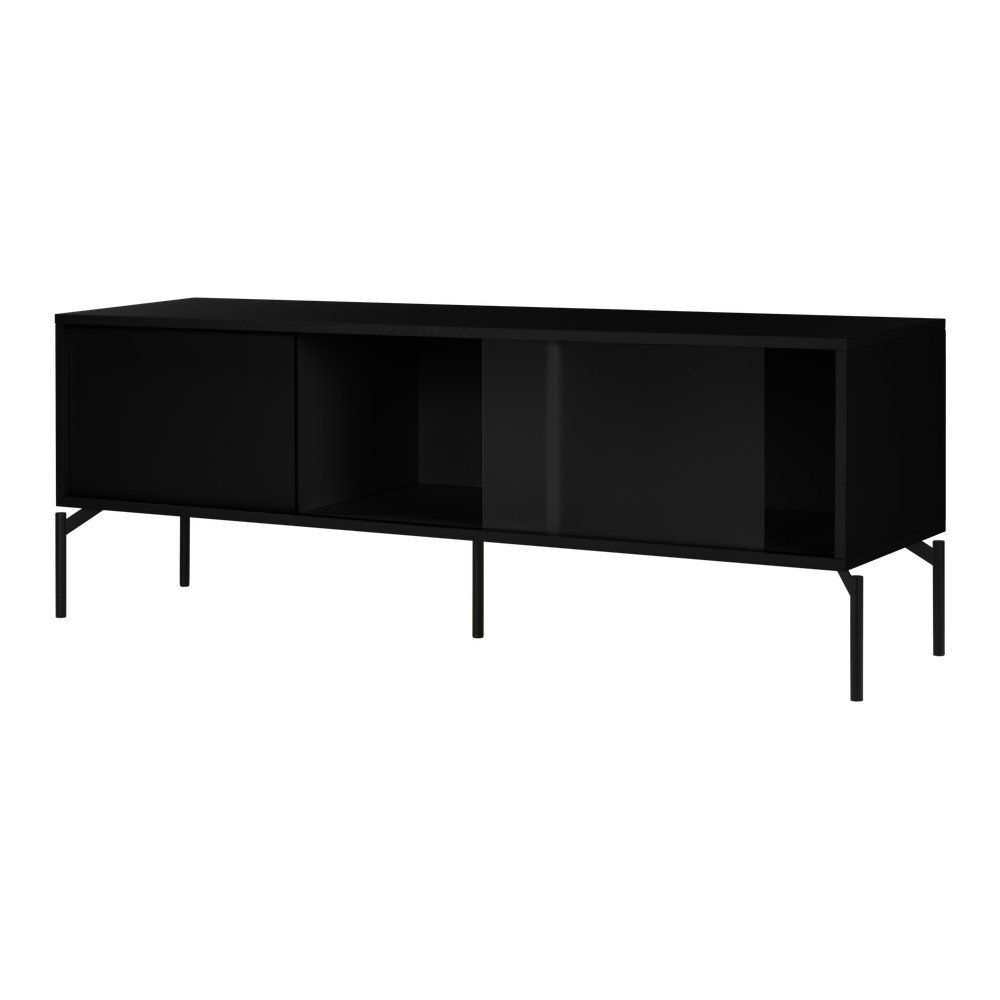 E-shop Čierny TV stolík 160x60x42 cm Met – noo.ma