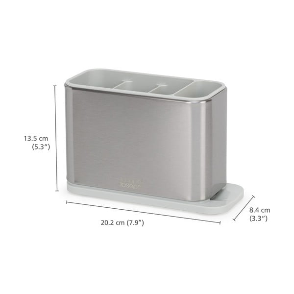 Kovový odkvapkávač na príbory v striebornej farbe Surface – Joseph Joseph-image-4