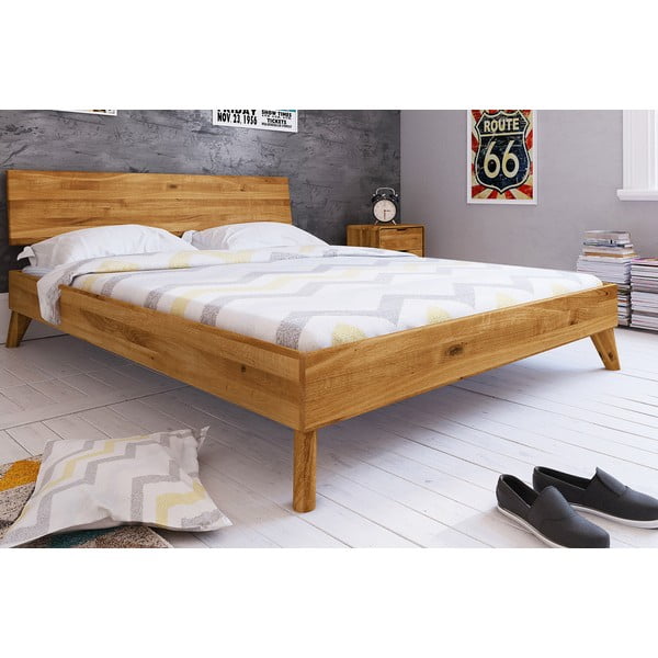 Dvojlôžková posteľ z dubového dreva 140x200 cm Greg 1 - The Beds-image-4