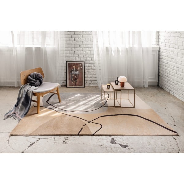 Béžový koberec 140x200 cm Abstracta – Universal-image-1