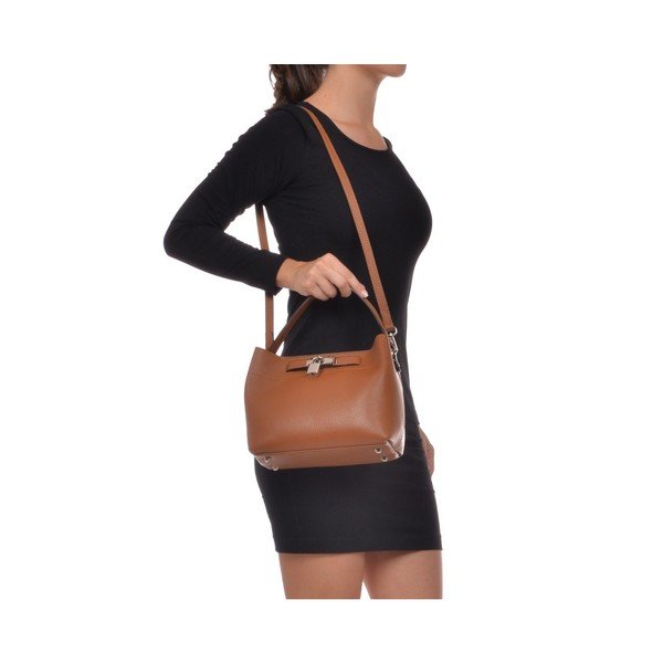 Koňakovohnedá kožená kabelka Isabella Rhea Lock Cognac-image-2