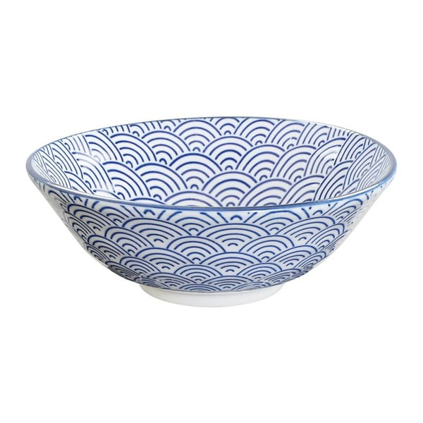 Modrá porcelánová misa Tokyo Design Studio Wave, ⌀ 21 cm
