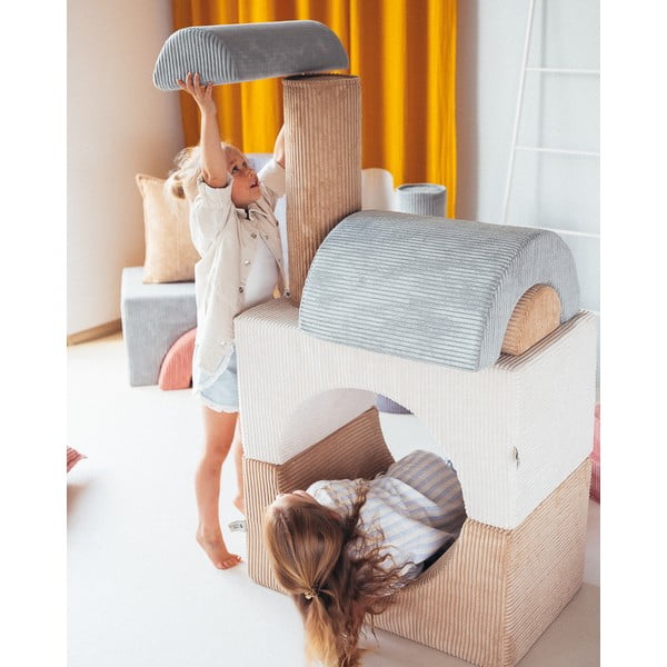 Menčestrové penové ihrisko v mentolovej farbe 75x49x37 cm Rainbow Montessori – Wigiwama-image-2