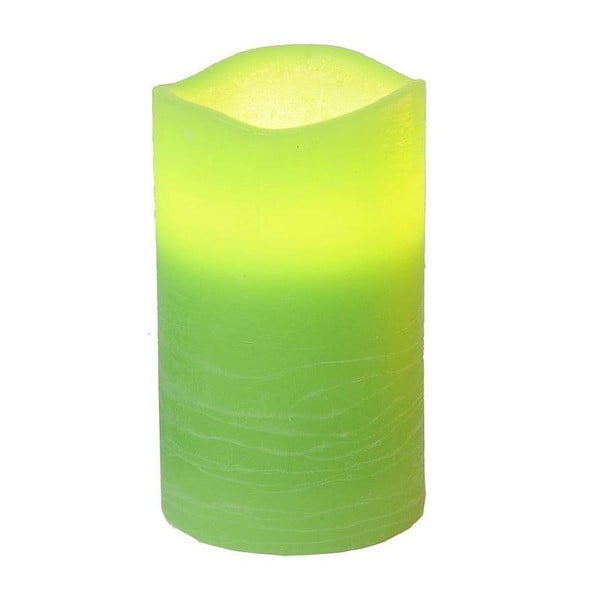 LED sviečka Real Green, 12 cm