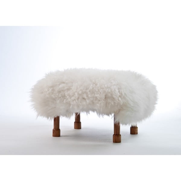 Stolička z ovčej kože Delyth Ivory