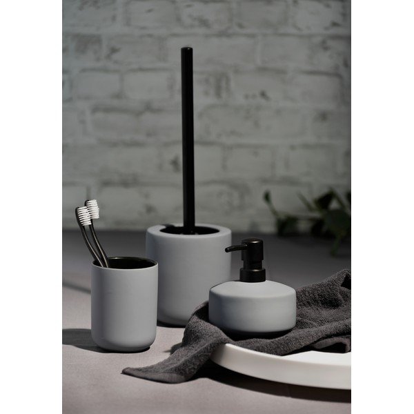 Sivý keramický pohárik na kefky Wenko Avellino-image-1