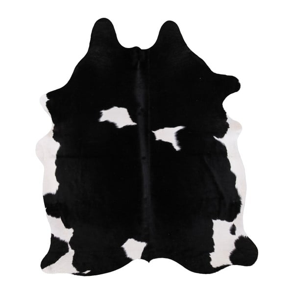 Čierno-biela pravá hovädzia koža Arctic Fur Nero Creamy, 195 × 165 cm
