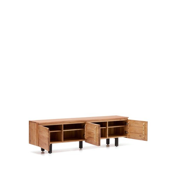 TV stolík z masívu akácie v prírodnej farbe 200x58x40 cm Uxue – Kave Home-image-3