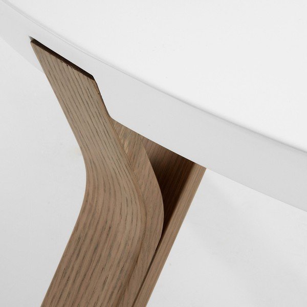 Biely konferenčný stolík Kave Home Solid, Ø 90 cm-image-1