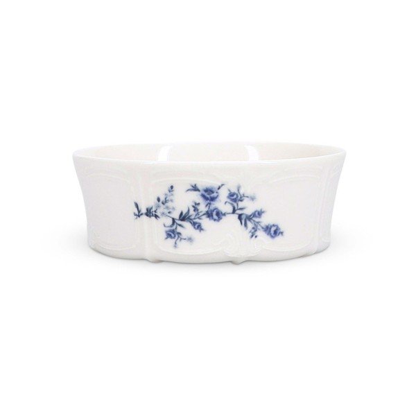Biela/modrá porcelánová miska 410 ml Retro – BonBistro