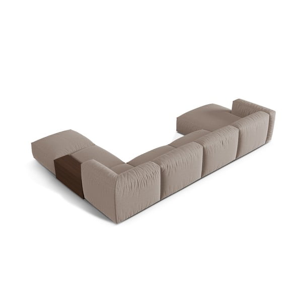 Béžová modulárna rohová pohovka (pravý roh/do tvaru "U") Martina – Micadoni Home-image-3