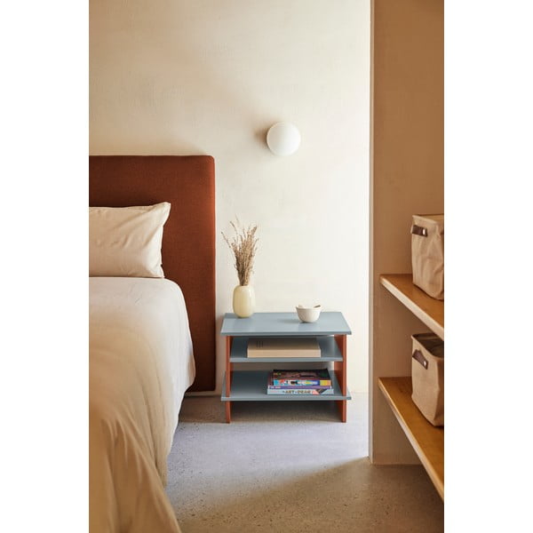 Nočný stolík s poličkami v tehlovo-sivej farbe Inari – Teulat-image-1