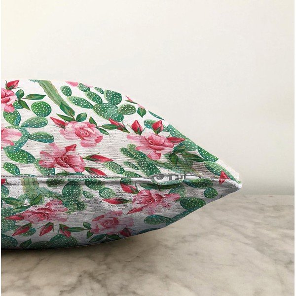 Obliečka na vankúš s prímesou bavlny Minimalist Cushion Covers Blooming Cactus, 55 x 55 cm-image-1