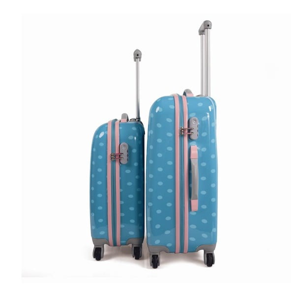 Sada 2 cestovných kufrov v tyrkysovej farbe SKPA-T