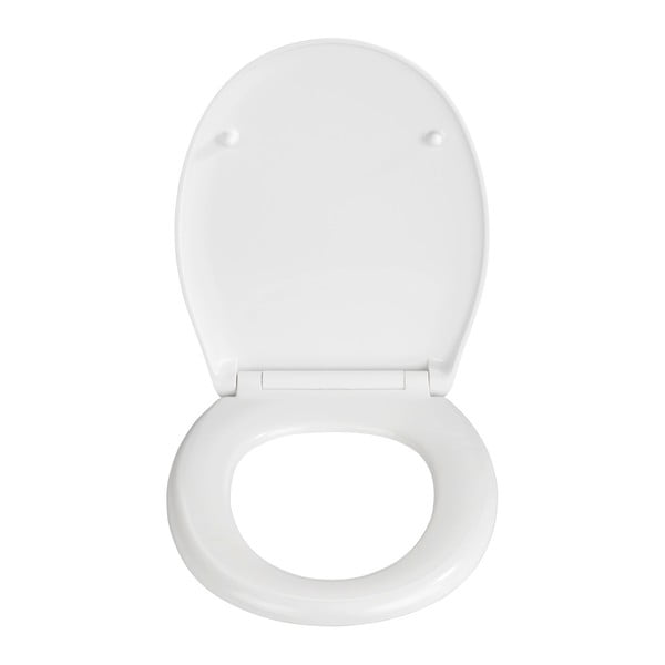 Biele WC sedadlo s jednoduchým zatváraním Wenko Rieti, 44,5 x 37 cm-image-2
