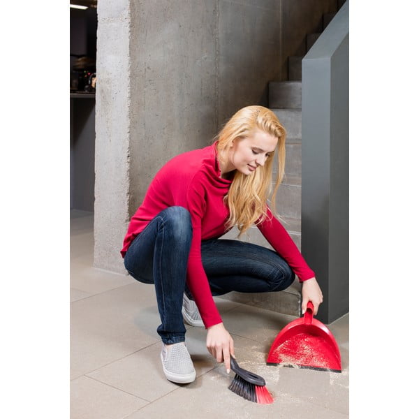 Červená metlička a lopatka Vileda-image-1