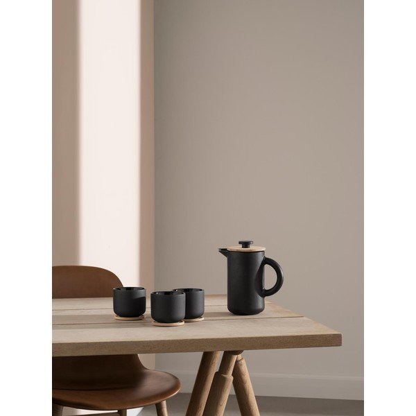 Čierna kameninová šálka na cappuccino 200 ml Theo – Stelton-image-3