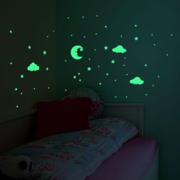 Svietiace samolepky na stenu Ambiance Moon and Clouds-image-3