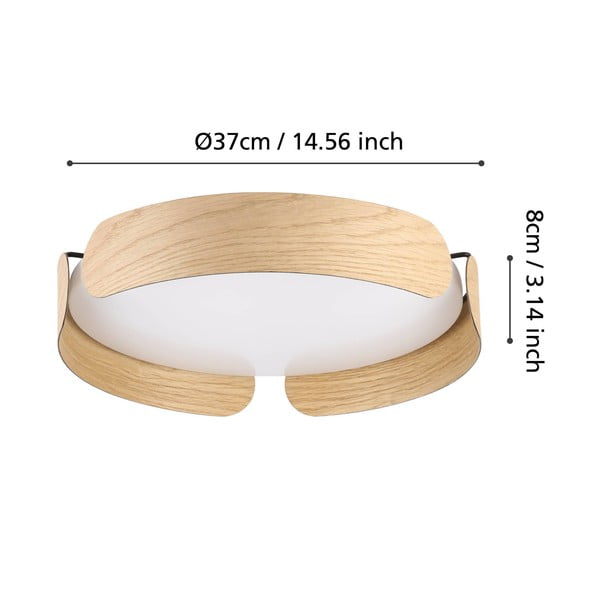 LED stropné svietidlo v bielej a prírodnej farbe VALCASOTTO - EGLO-image-3