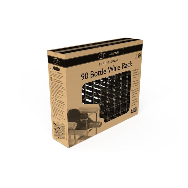 Regál na víno z jaseňového dreva na 90 fliaš - RTA-image-4