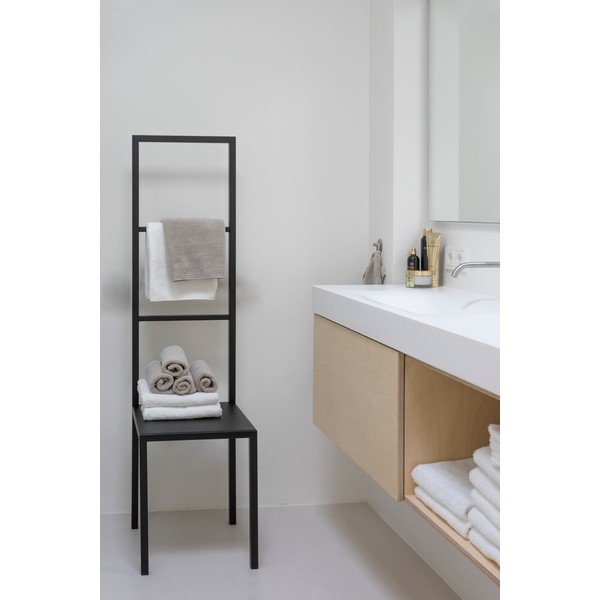 Čierny oceľový stojan na uteráky Dressbuddy – Spinder Design-image-3