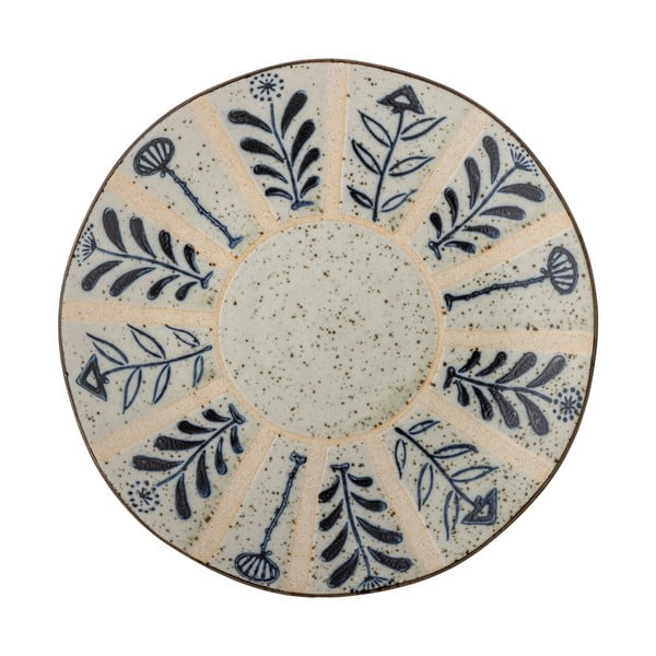 Tanier z kameniny vo svetlomodrej a krémovej farbe ø 21 cm Leonie – Bloomingville-image-4