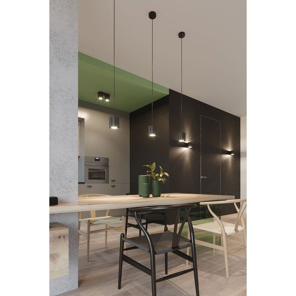 Čierne nástenné svietidlo Sollux Roda-image-1