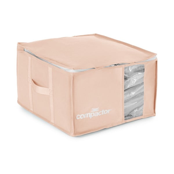 Vákuový plastový úložný box na oblečenie 42x40x25 cm Pink Edition – Compactor