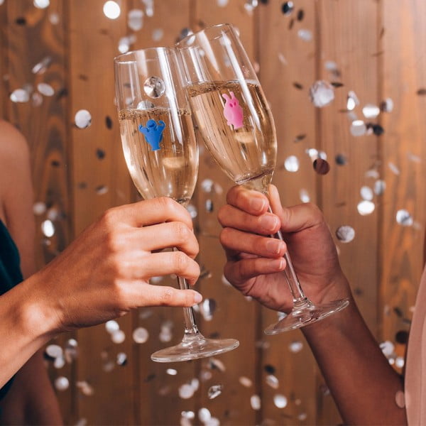 Silikónové rozlišovače na poháre v súprave Paty people – VacuVin-image-3