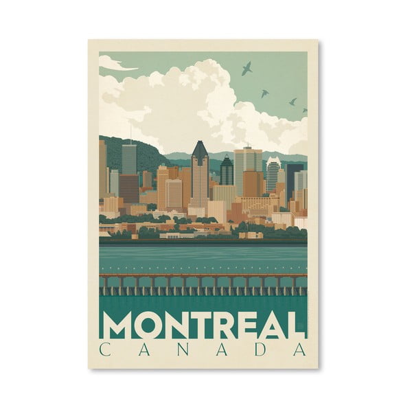 Plagát Americanflat Montreal Skyline, 42 x 30 cm