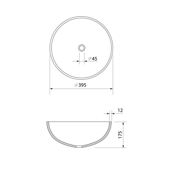 Čierne sklenené okrúhle umývadlo ø 39,5 cm Marac – Sapho-image-3