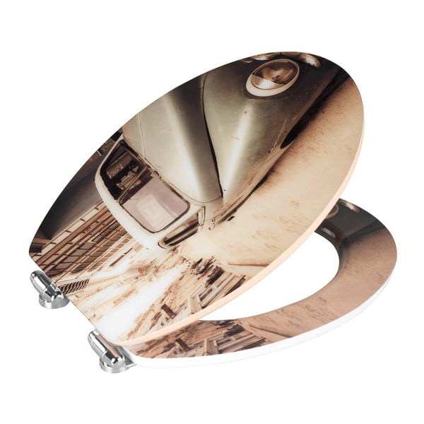 WC sedadlo s jednoduchým zatváraním Wenko Old Time Car, 44,5 × 38 cm-image-2