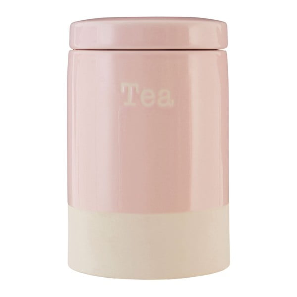 Ružová kameninová dóza na čaj Premier Housewares, 616 ml