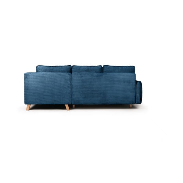 Modrá menčestrová rozkladacia rohová pohovka (pravý roh) Tori – Bonami Selection-image-4