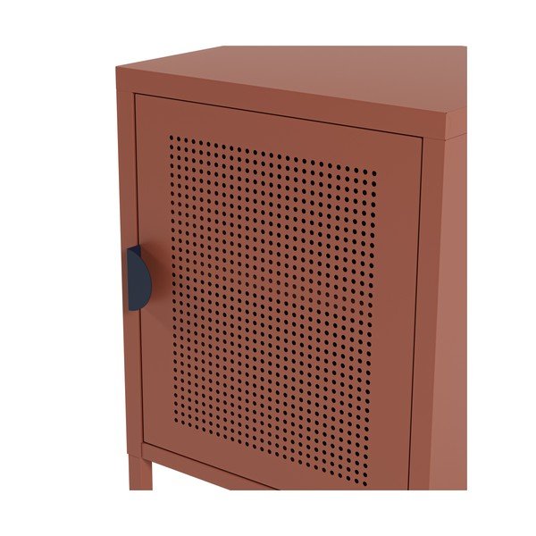 Kovový nočný stolík v terakotovej farbe Sayla – Marckeric-image-3